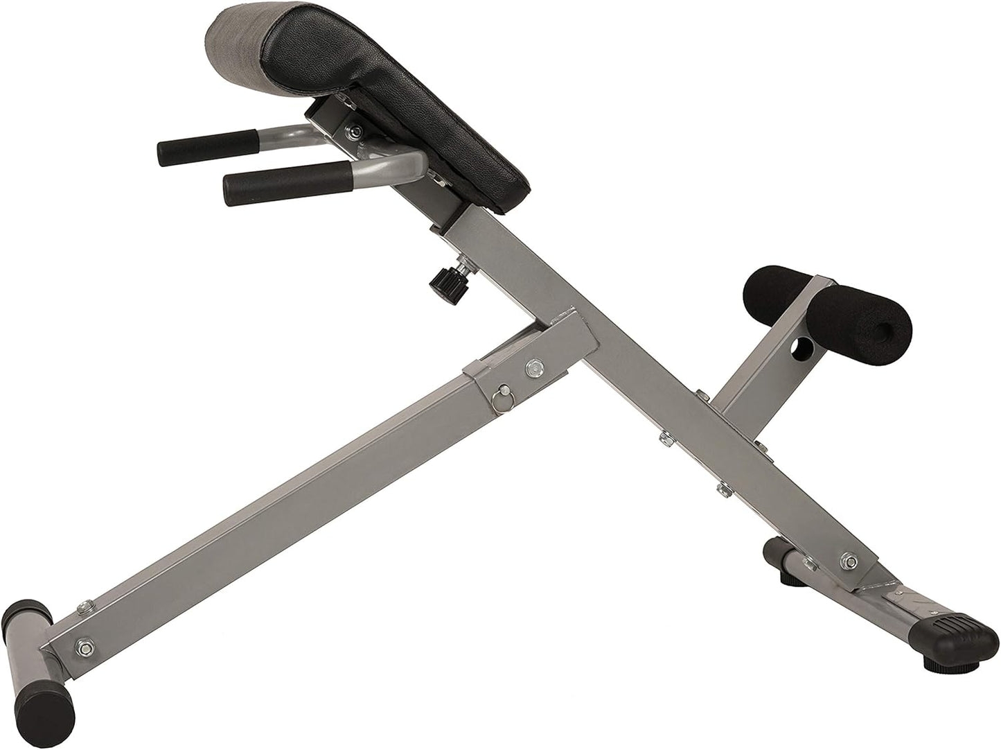 Health & Fitness Foldable Roman Chair w/ Back Extension & Dip Station for Home Gym
