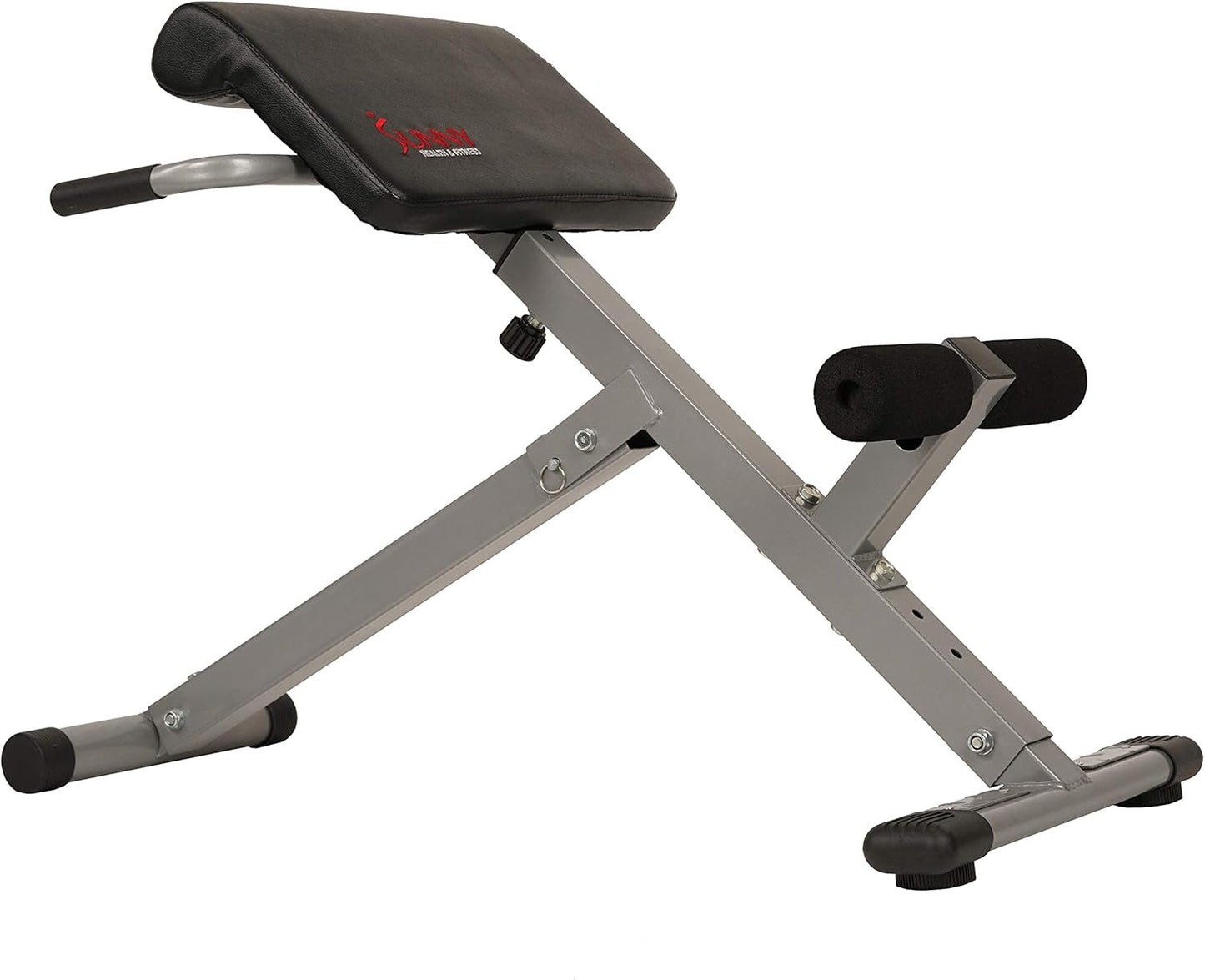 Health & Fitness Foldable Roman Chair w/ Back Extension & Dip Station for Home Gym