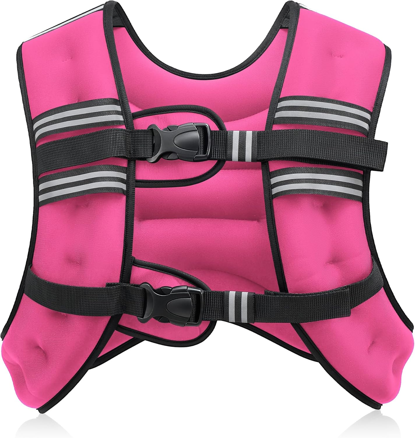 Adjustable Weighted Vest with Reflective Stripes – 6lb to 30lb for Running, Workout, Strength Training & Weight Loss