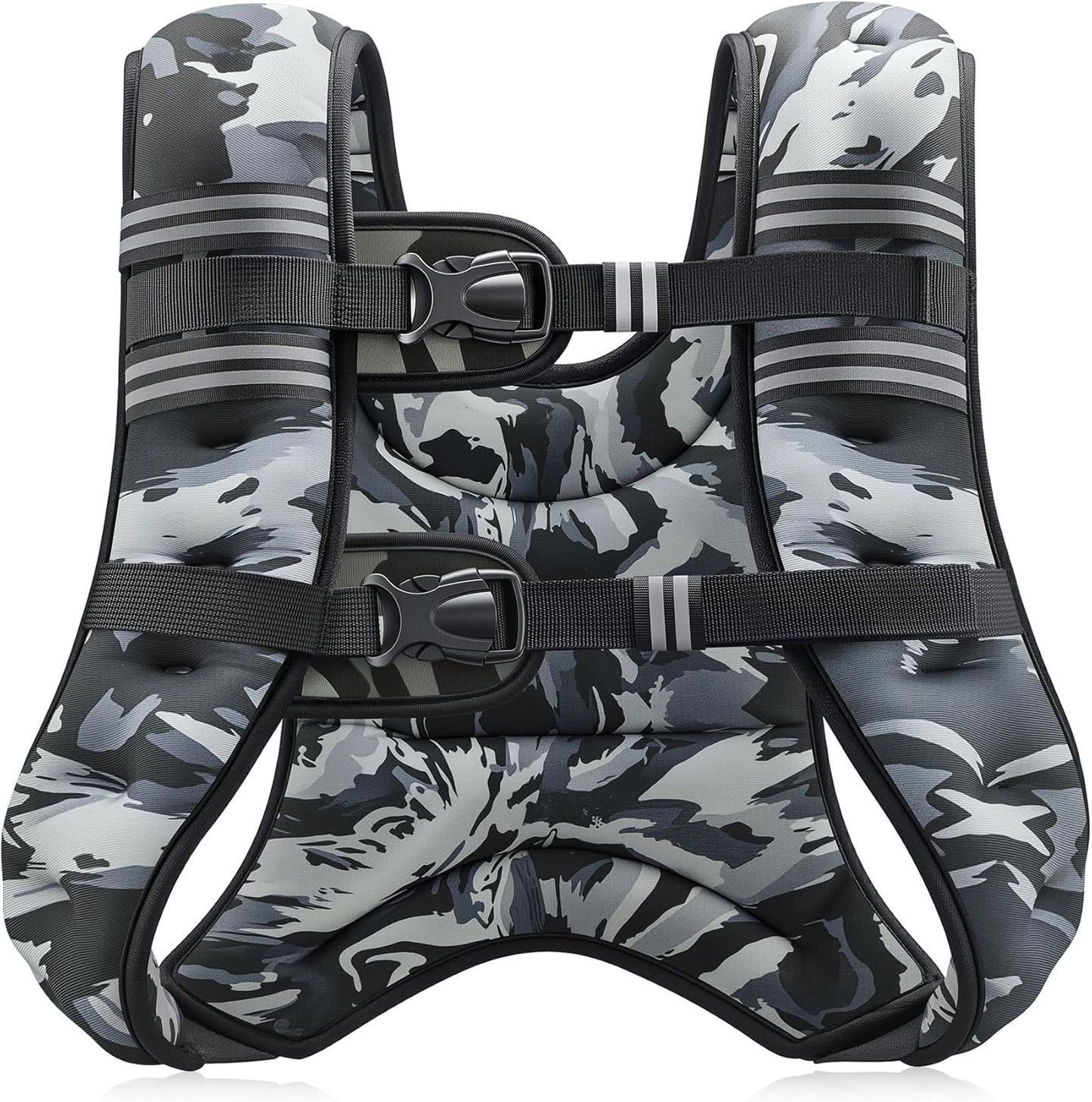 Adjustable Weighted Vest with Reflective Stripes – 6lb to 30lb for Running, Workout, Strength Training & Weight Loss