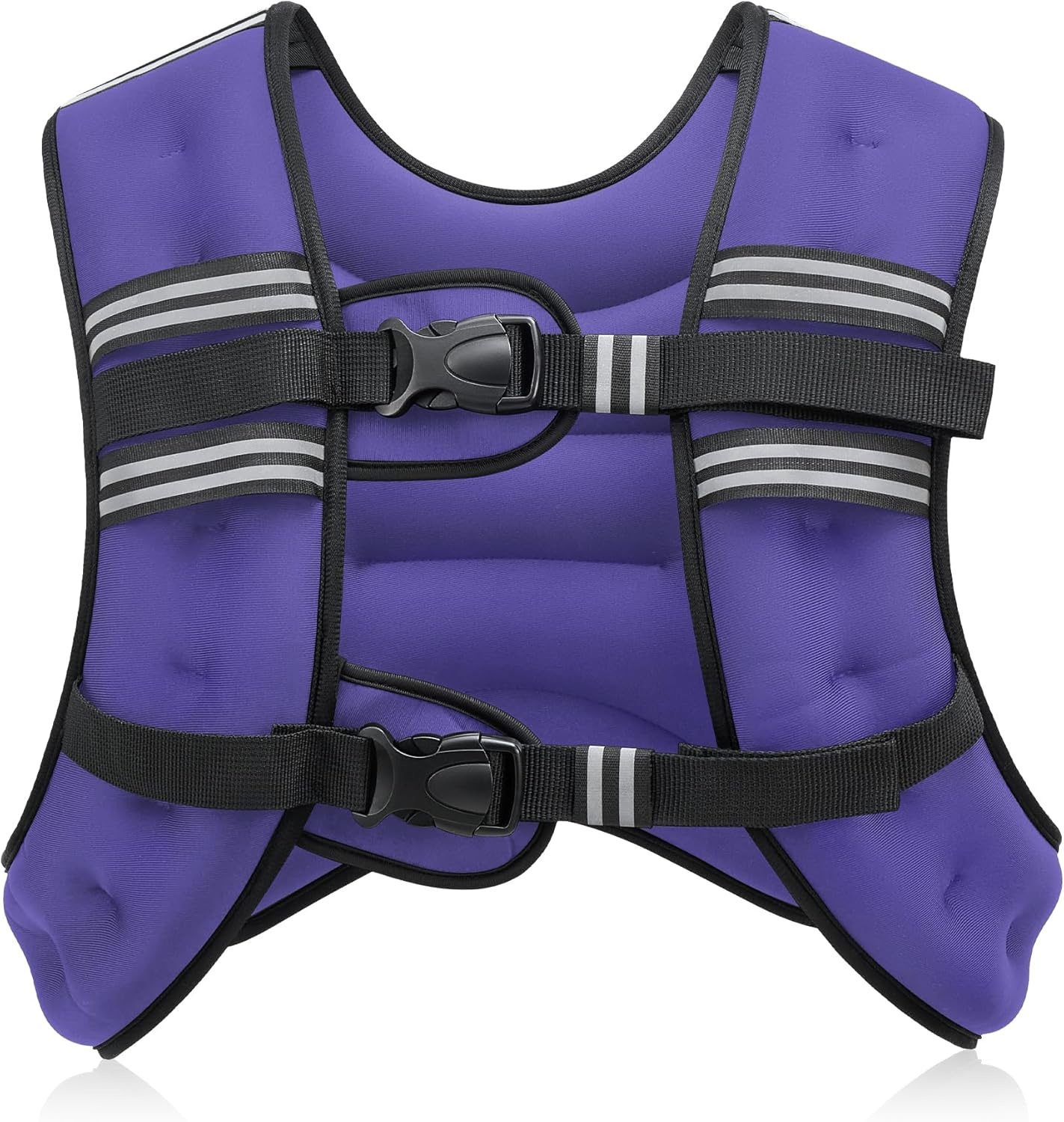 Adjustable Weighted Vest with Reflective Stripes – 6lb to 30lb for Running, Workout, Strength Training & Weight Loss