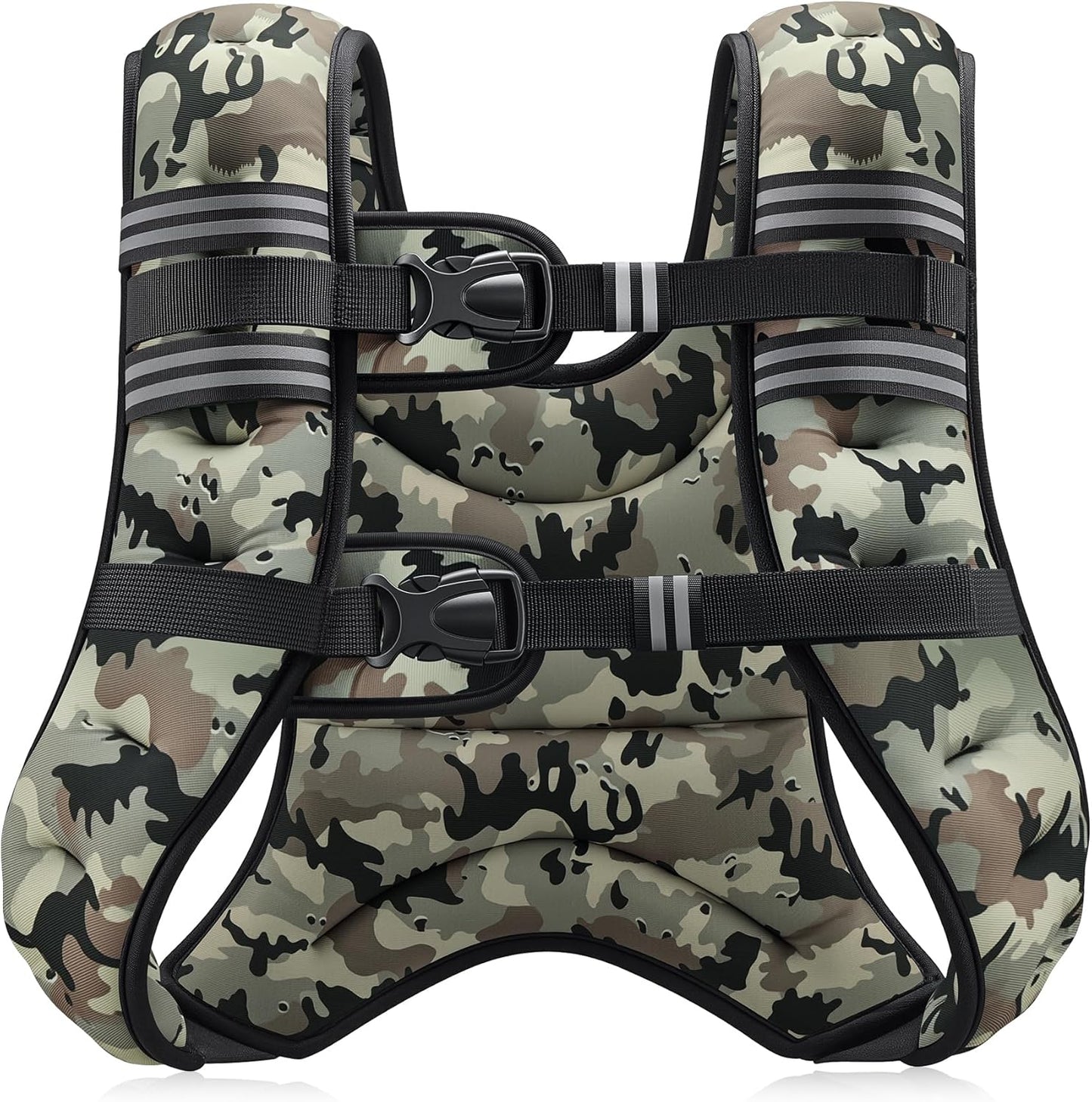 Adjustable Weighted Vest with Reflective Stripes – 6lb to 30lb for Running, Workout, Strength Training & Weight Loss