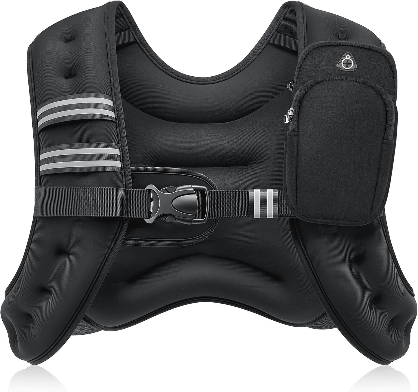 Adjustable Weighted Vest with Reflective Stripes – 6lb to 30lb for Running, Workout, Strength Training & Weight Loss