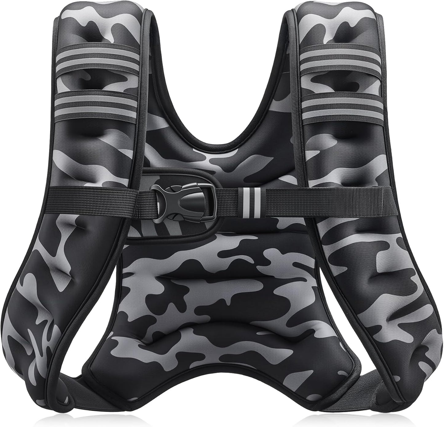 Adjustable Weighted Vest with Reflective Stripes – 6lb to 30lb for Running, Workout, Strength Training & Weight Loss