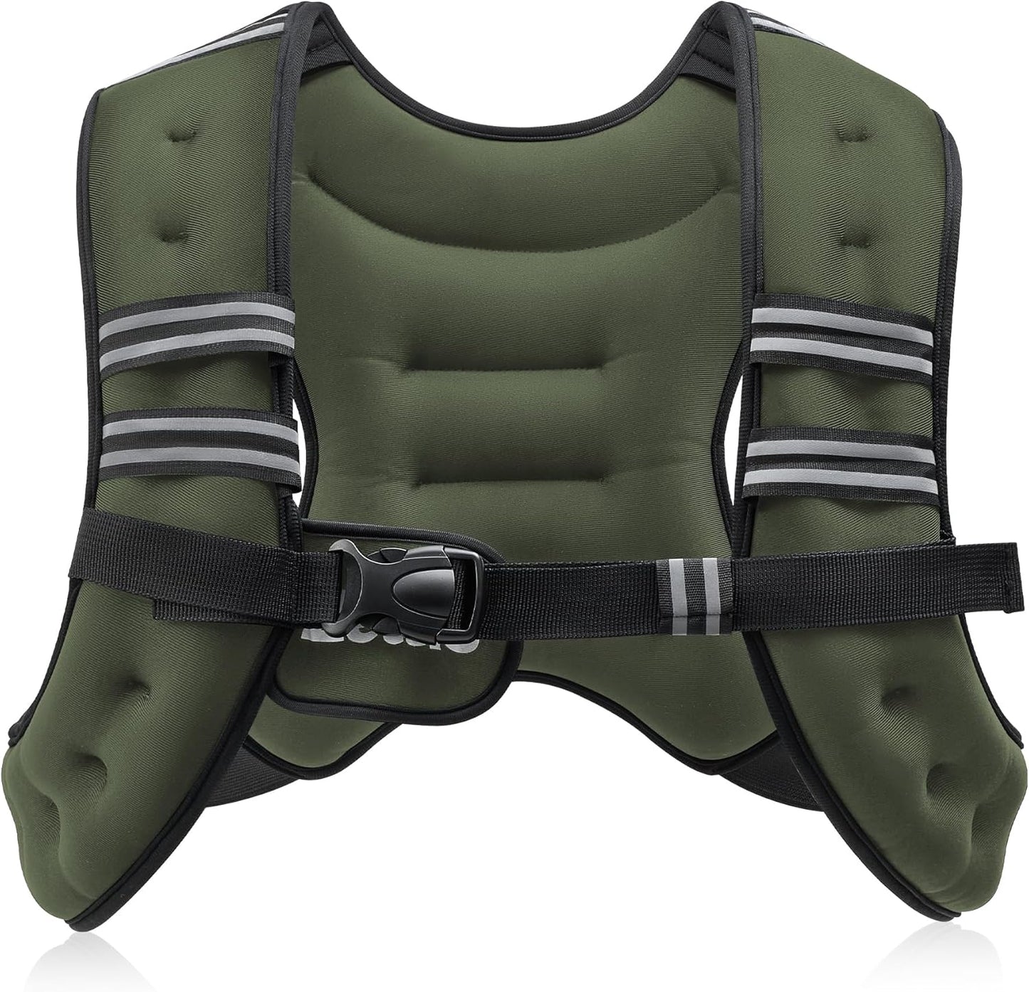 Adjustable Weighted Vest with Reflective Stripes – 6lb to 30lb for Running, Workout, Strength Training & Weight Loss