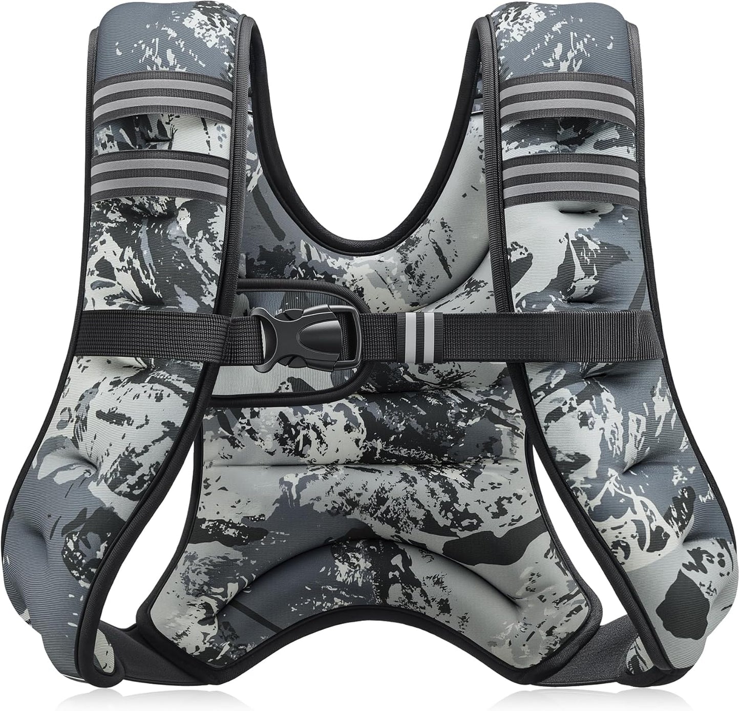 Adjustable Weighted Vest with Reflective Stripes – 6lb to 30lb for Running, Workout, Strength Training & Weight Loss