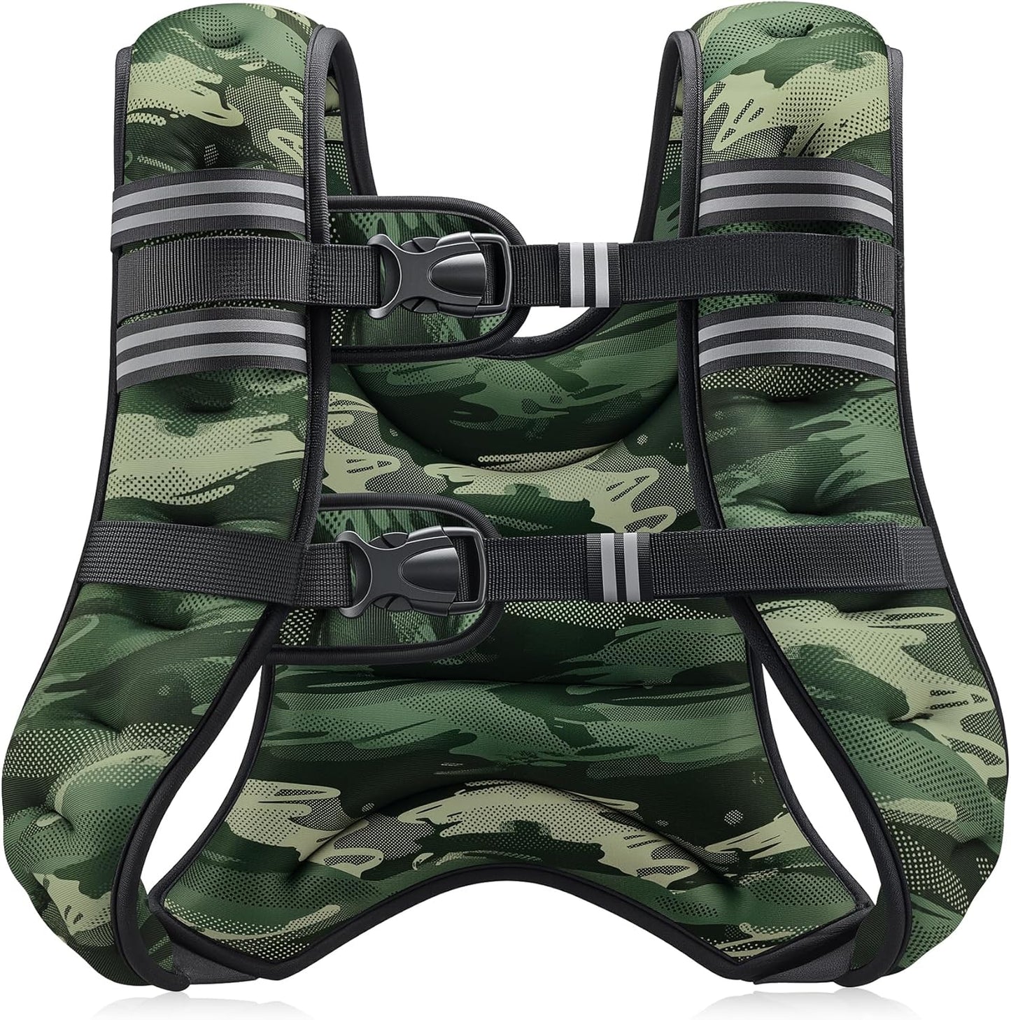 Adjustable Weighted Vest with Reflective Stripes – 6lb to 30lb for Running, Workout, Strength Training & Weight Loss