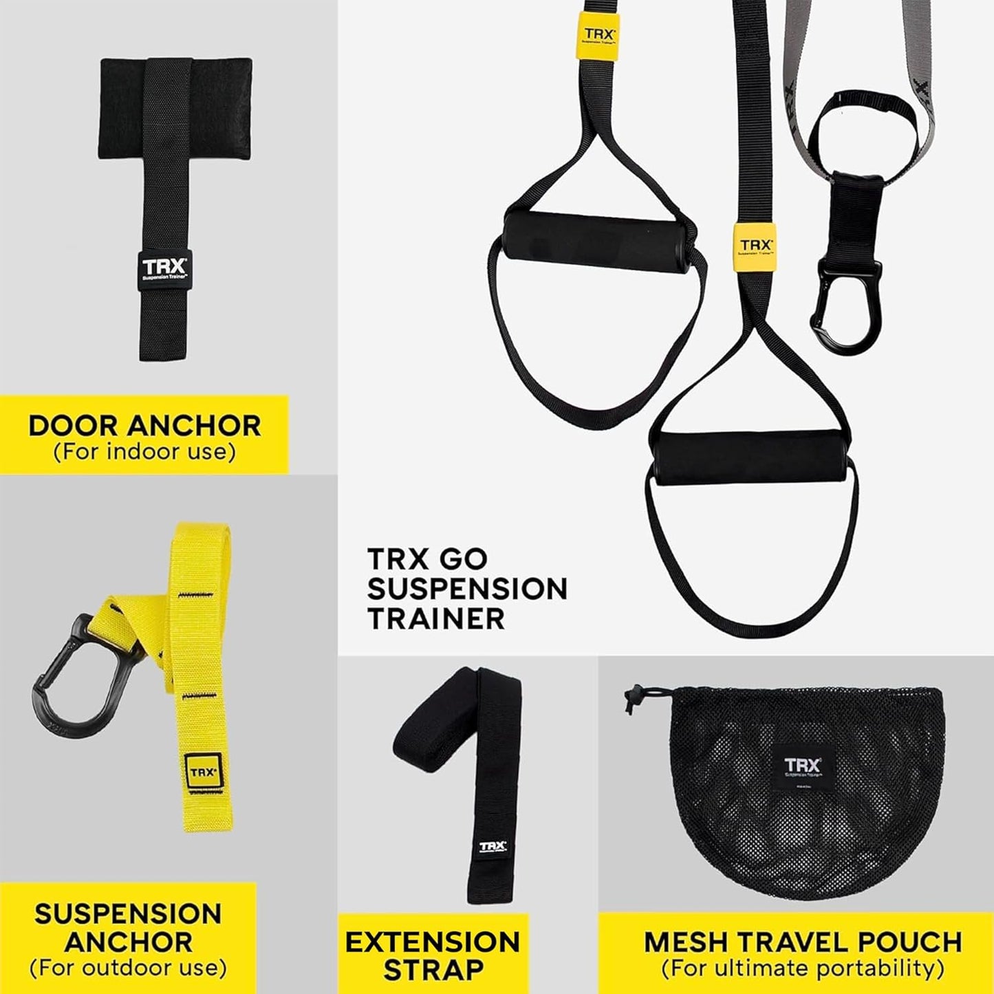 Suspension Trainer, At Home, Portable Gym Workout, For Strength Training, Full Body Exercise Equipment