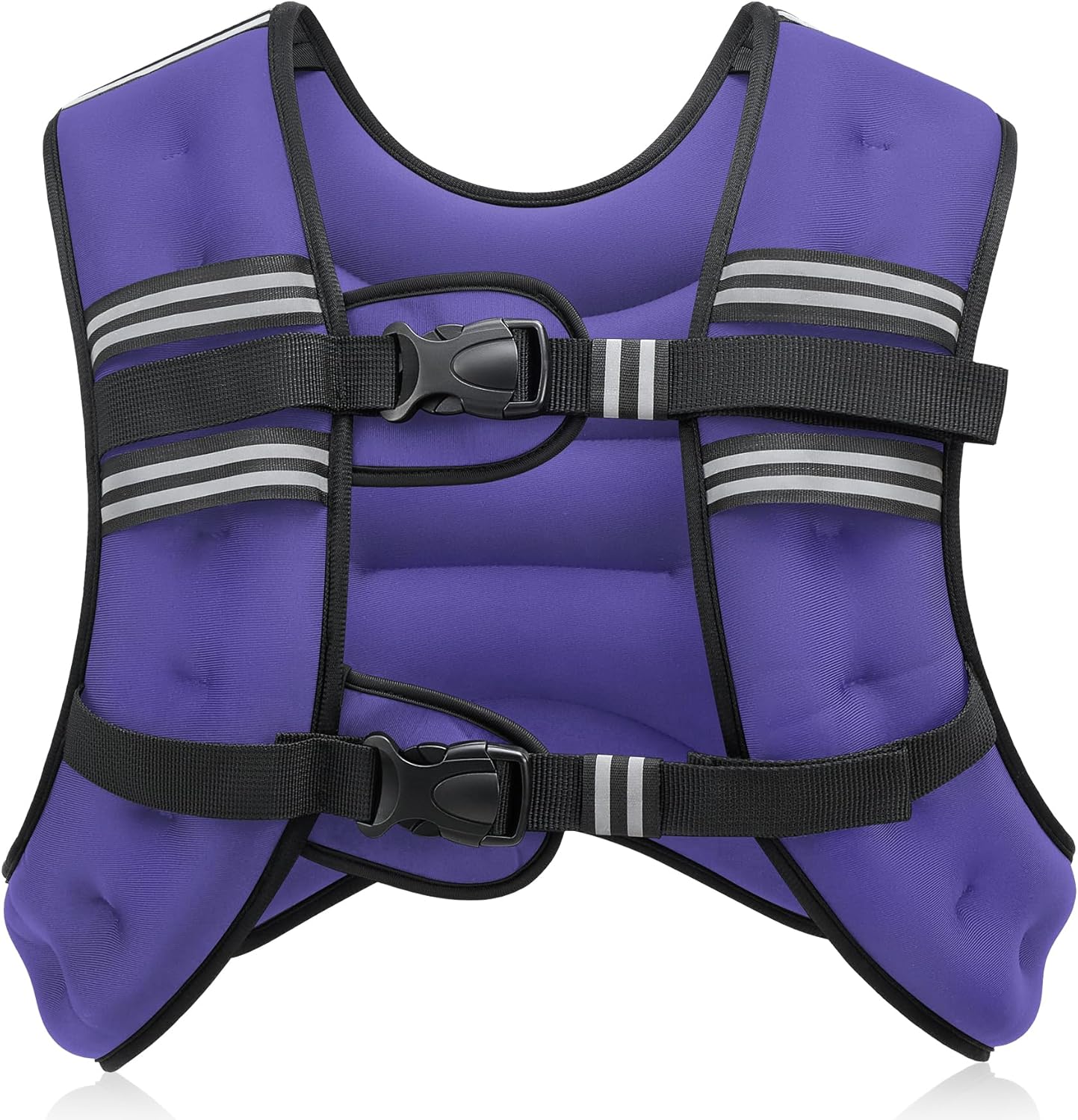 Adjustable Weighted Vest with Reflective Stripes – 6lb to 30lb for Running, Workout, Strength Training & Weight Loss