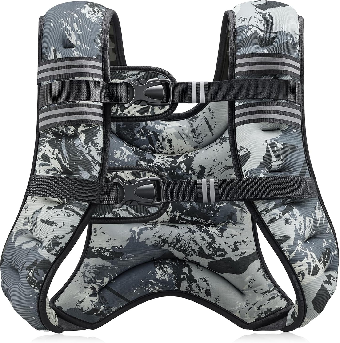 Adjustable Weighted Vest with Reflective Stripes – 6lb to 30lb for Running, Workout, Strength Training & Weight Loss