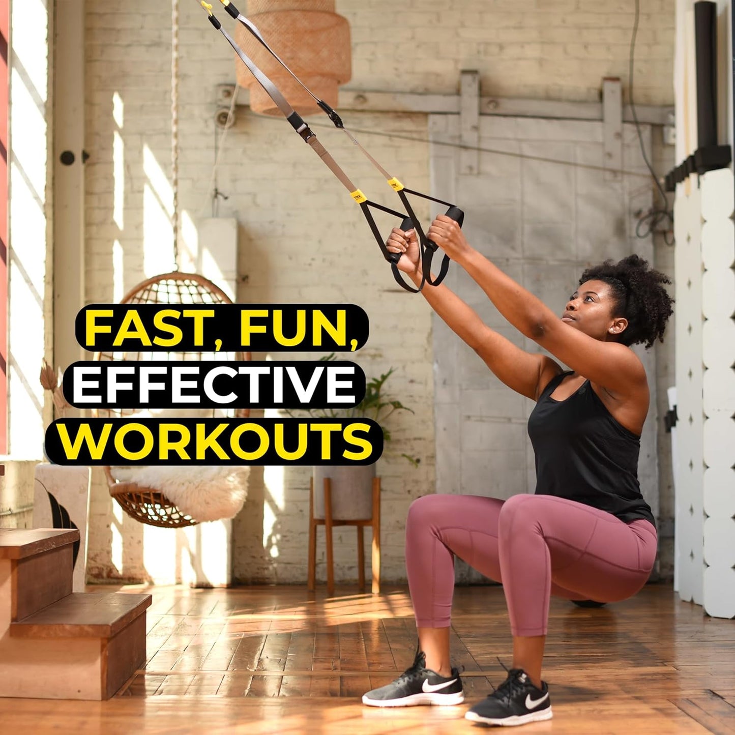 Suspension Trainer, At Home, Portable Gym Workout, For Strength Training, Full Body Exercise Equipment