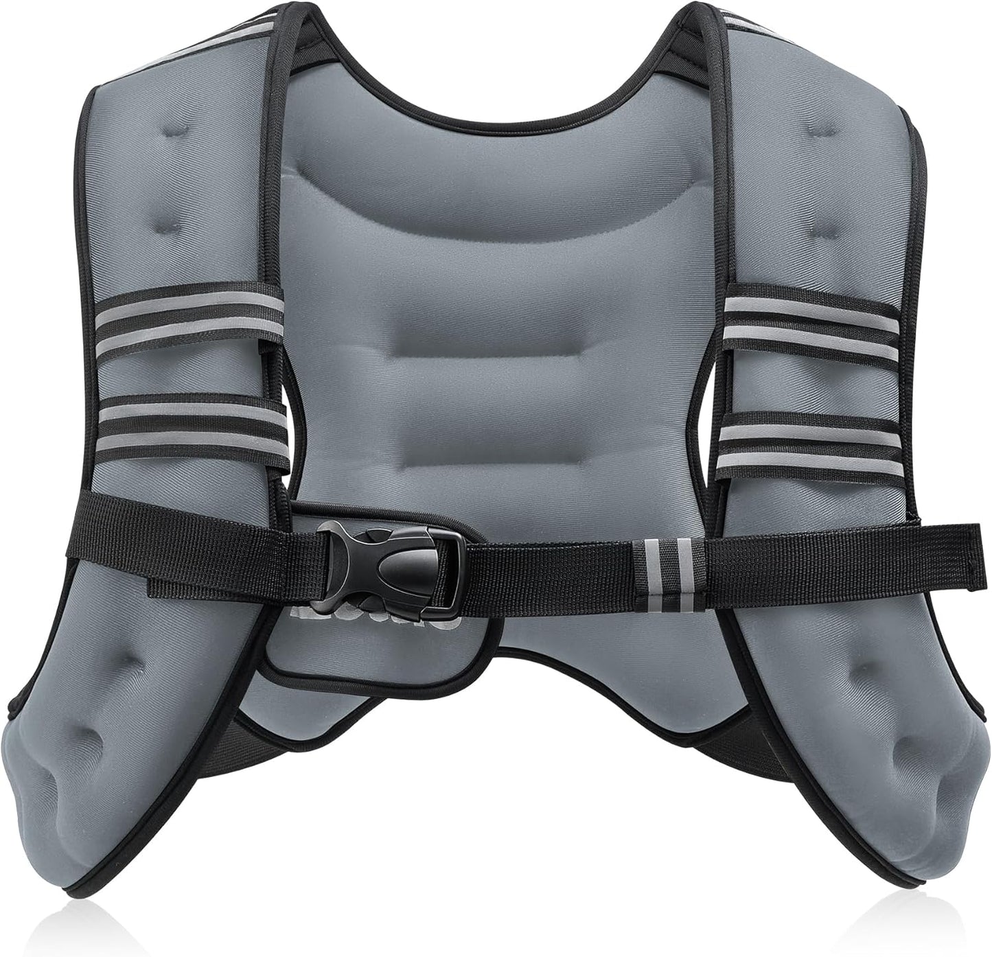 Adjustable Weighted Vest with Reflective Stripes – 6lb to 30lb for Running, Workout, Strength Training & Weight Loss
