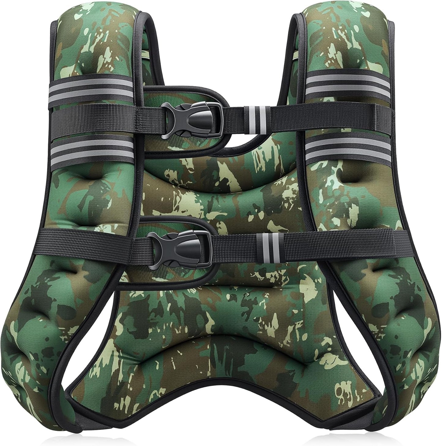 Adjustable Weighted Vest with Reflective Stripes – 6lb to 30lb for Running, Workout, Strength Training & Weight Loss