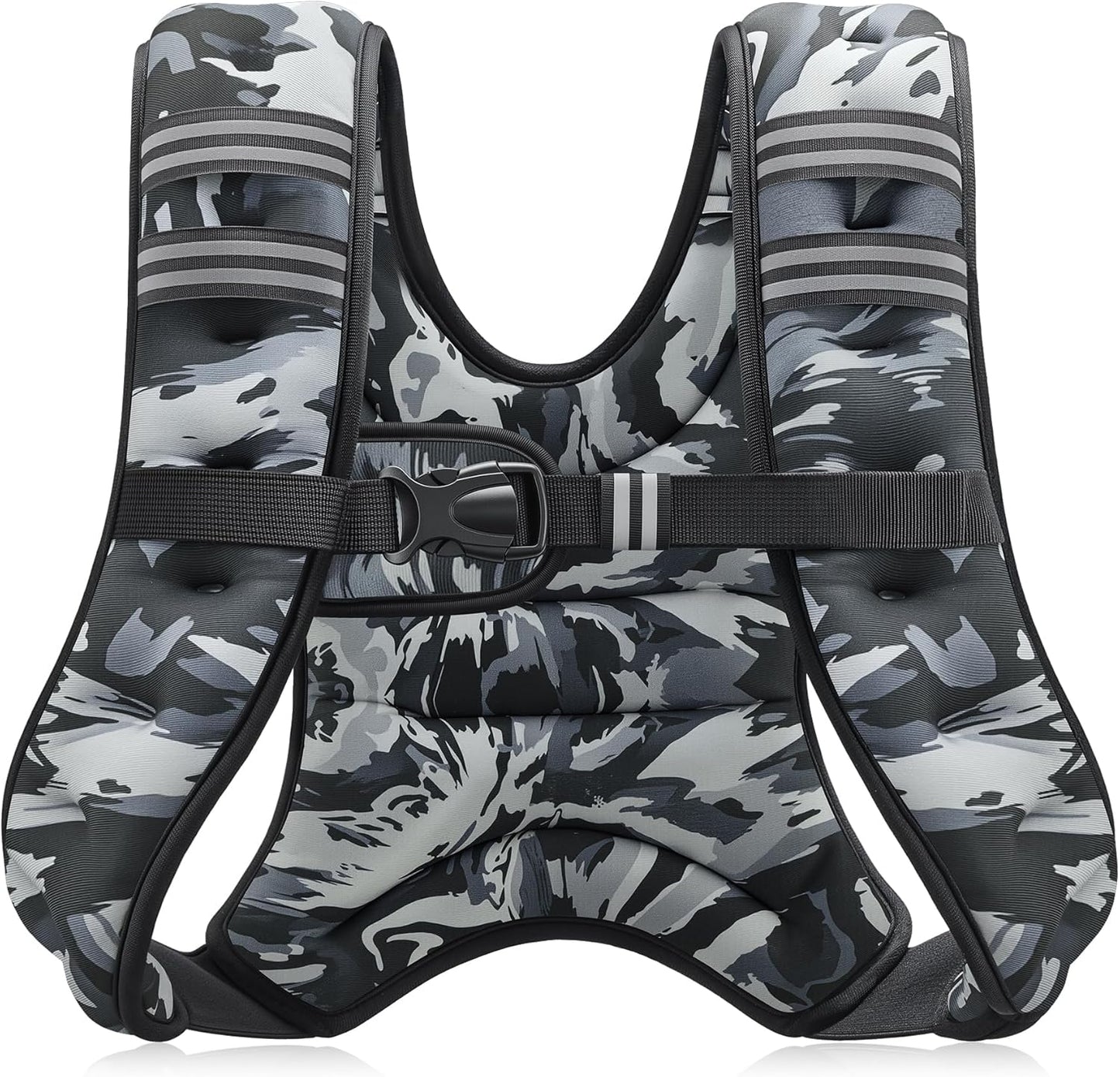 Adjustable Weighted Vest with Reflective Stripes – 6lb to 30lb for Running, Workout, Strength Training & Weight Loss