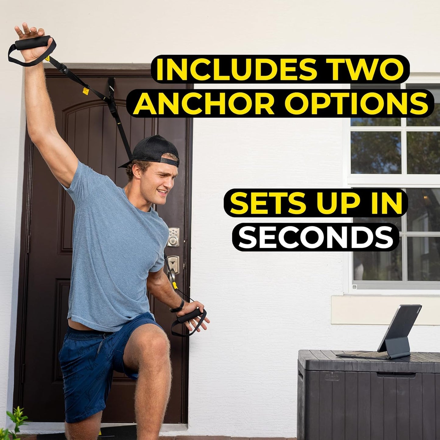 Suspension Trainer, At Home, Portable Gym Workout, For Strength Training, Full Body Exercise Equipment