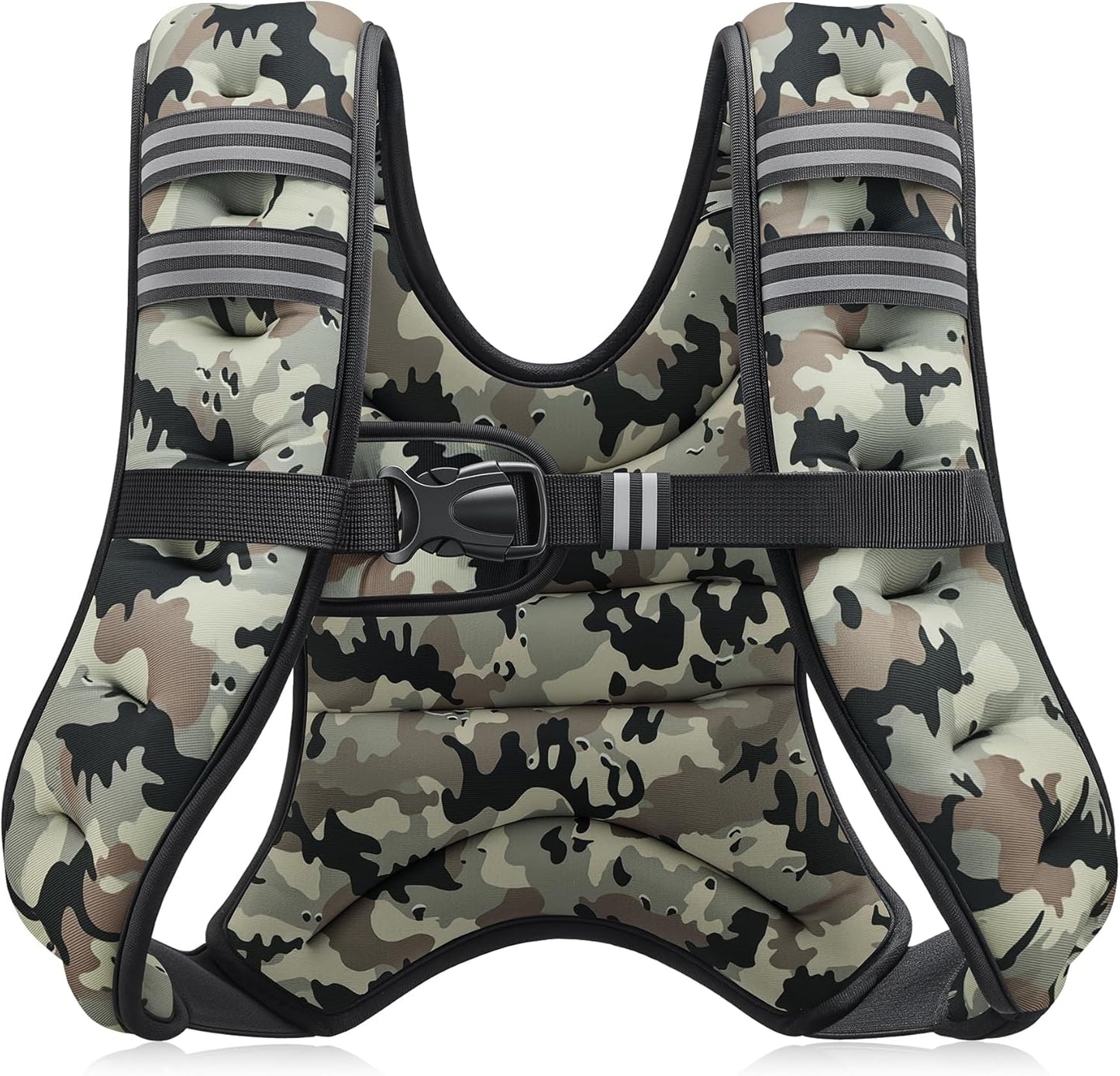 Adjustable Weighted Vest with Reflective Stripes – 6lb to 30lb for Running, Workout, Strength Training & Weight Loss