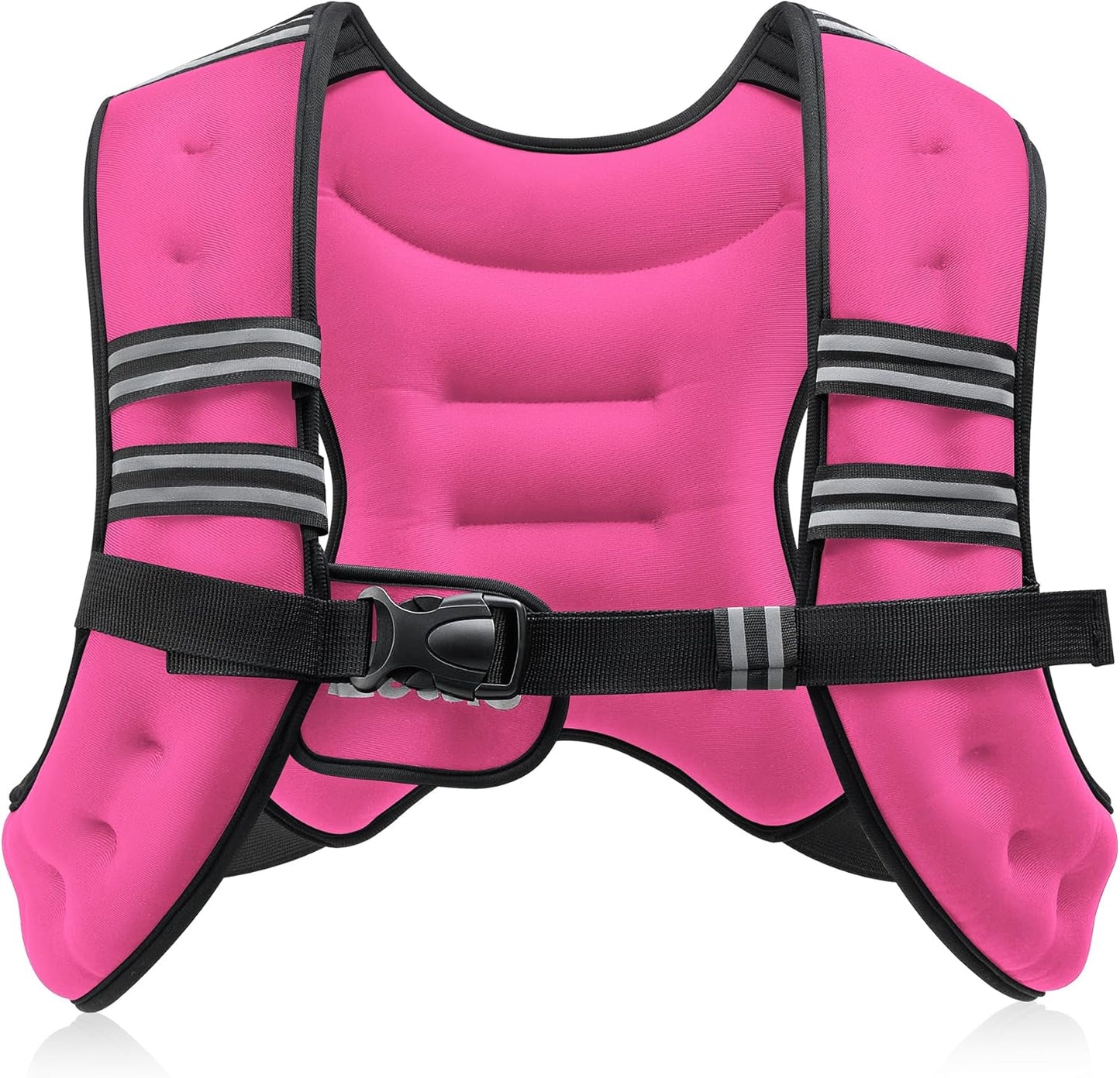 Adjustable Weighted Vest with Reflective Stripes – 6lb to 30lb for Running, Workout, Strength Training & Weight Loss