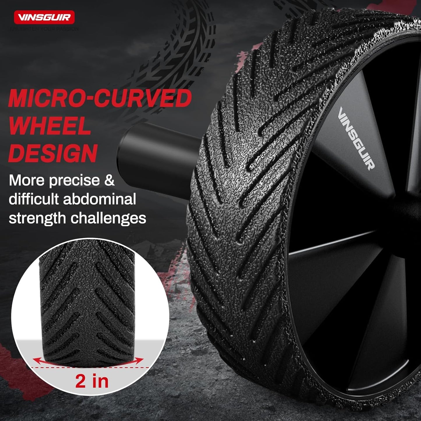 Ab Roller Wheel for Core Strength Training - Premium Non-Slip Exercise Workout