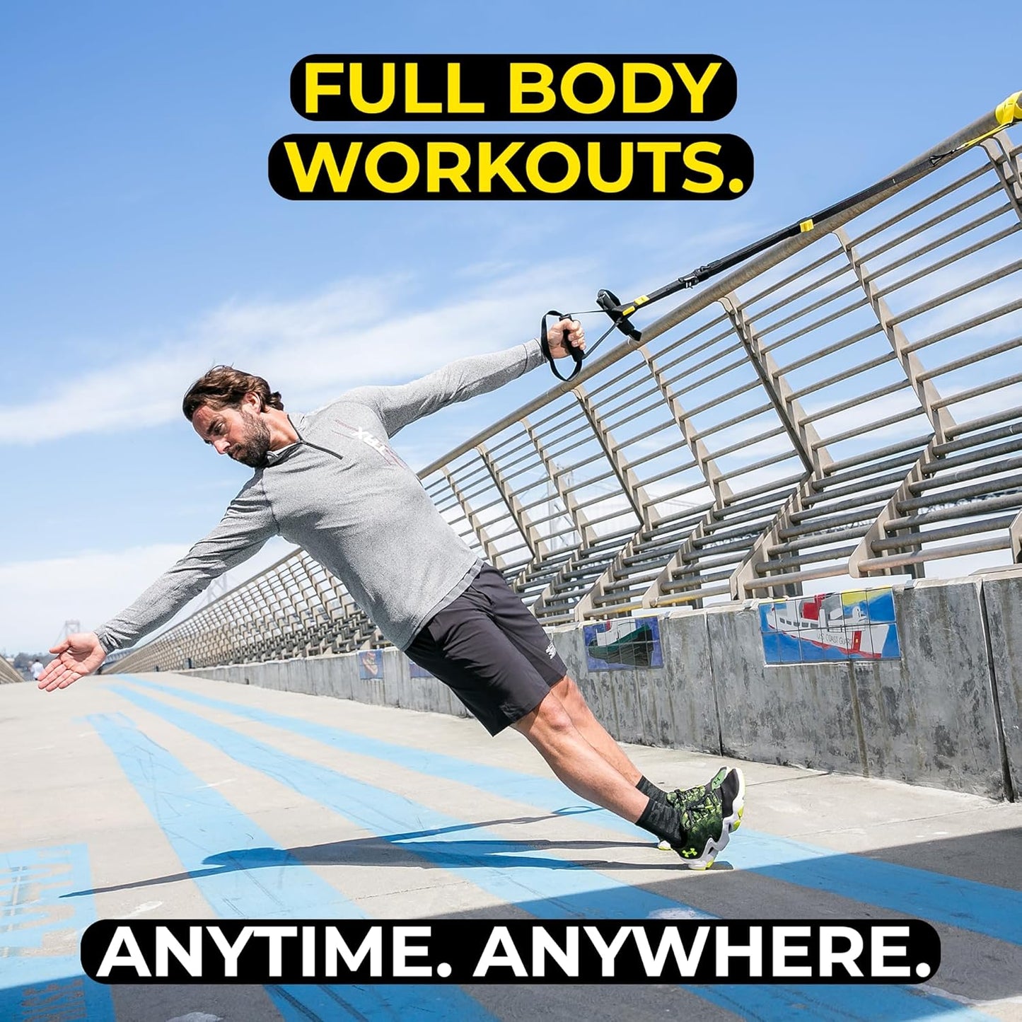 Suspension Trainer, At Home, Portable Gym Workout, For Strength Training, Full Body Exercise Equipment