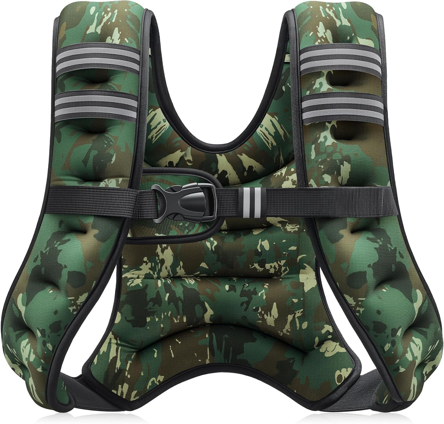 Adjustable Weighted Vest with Reflective Stripes – 6lb to 30lb for Running, Workout, Strength Training & Weight Loss