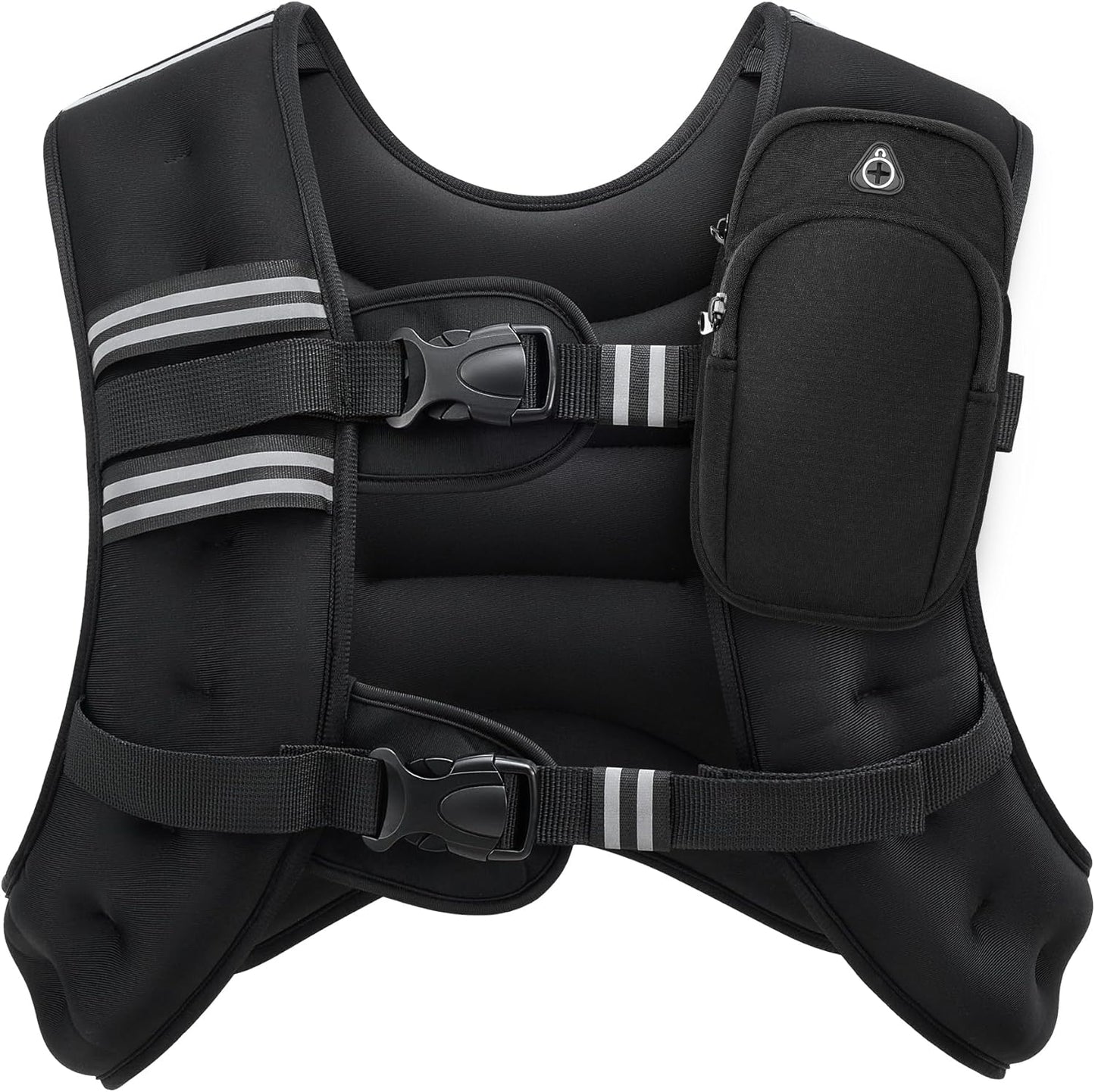 Adjustable Weighted Vest with Reflective Stripes – 6lb to 30lb for Running, Workout, Strength Training & Weight Loss